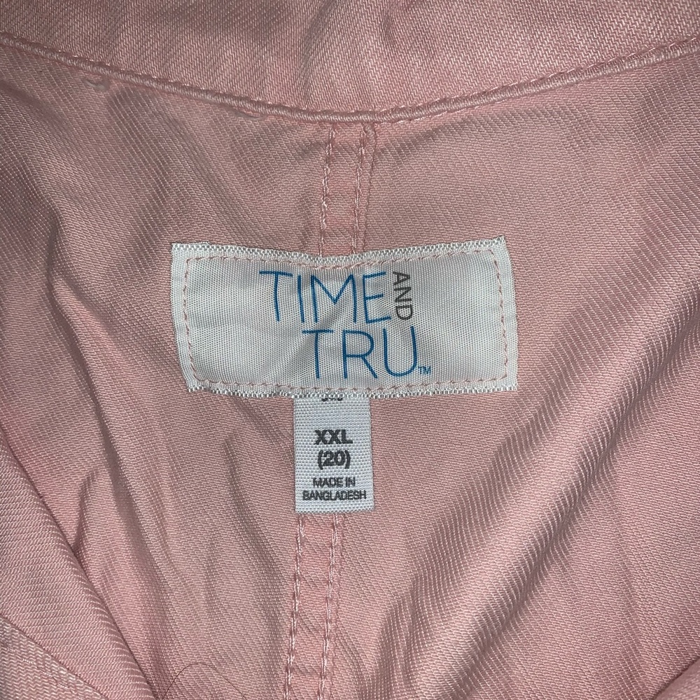NWT Time and Tru Pink Snap Front Jacket - Picture 5 of 7